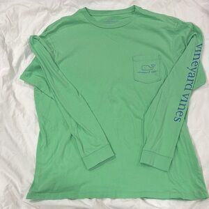 Vineyard Vines Men's Mint Long Sleeve Tee